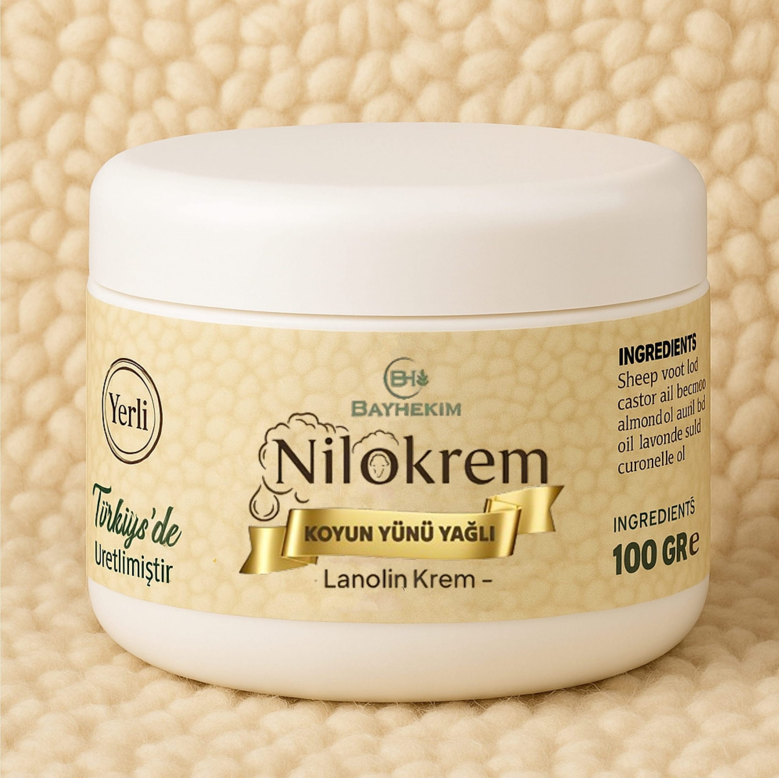 Nilokrem Koyun Yünü Yağlı Lanolin Krem Hoş Kokulu 100 Gr.