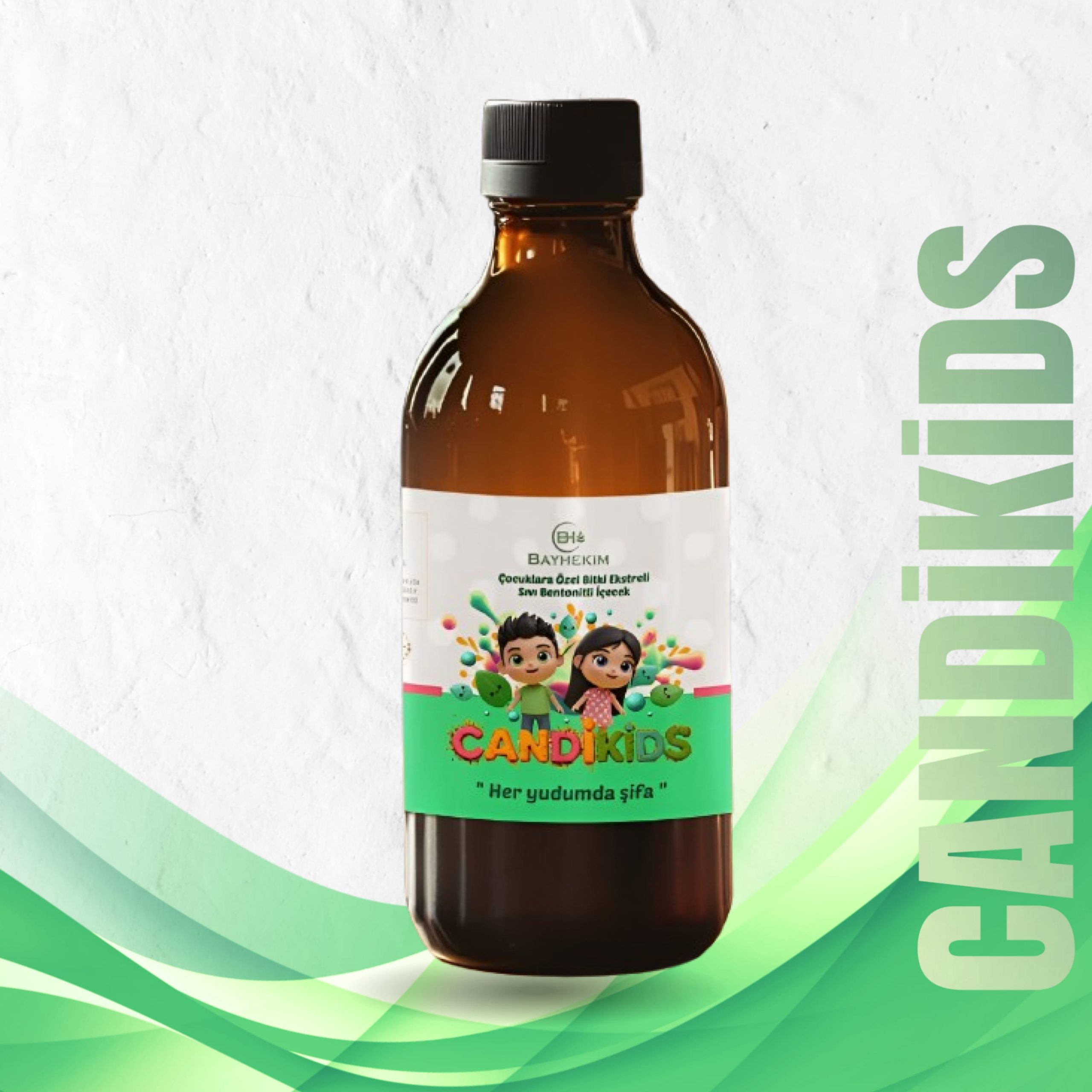 Candikids Çocuklara Özel Bitki Ekstreli Ve Sıvı Bentonitli İçecek 250 Ml.